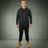 Coopers Waterproof Work Jacket Full Zip - Blizzard Hood C701 (Black) – side detail