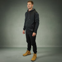 Coopers Waterproof Work Jacket Full Zip - Blizzard Hood C701 (Black) – worn on-site