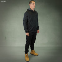 Coopers Waterproof Work Jacket Full Zip - Blizzard Hood C701 (Black) – pocket detail