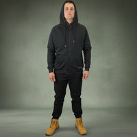 Coopers Waterproof Work Jacket Full Zip - Blizzard Hood C701 (Black) – full product shot