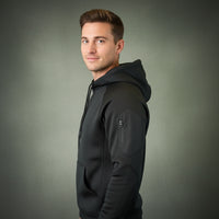 Coopers Waterproof Work Jacket Full Zip - Blizzard Hood C701 (Black) – back view