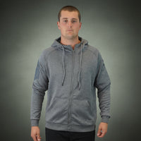Coopers Waterproof Work Jacket Full Zip - Blizzard Hood C701 (Dark Grey) – close-up detail