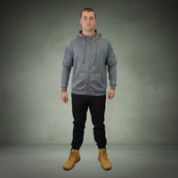 Coopers Waterproof Work Jacket Full Zip - Blizzard Hood C701 (Dark Grey) – fabric and stitching