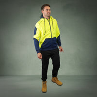 Coopers Hi-Vis Waterproof Work Jacket Full Zip - Blizzard Hood C701 (Yellow Navy) – image 10
