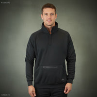 Coopers Waterproof Work Jacket 1/4 Zip - Blizzard Hood C801 (Black) – front view