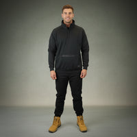 Coopers Waterproof Work Jacket 1/4 Zip - Blizzard Hood C801 (Black) – back view