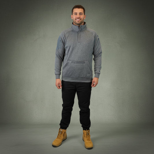 Coopers Waterproof Work Jacket 1/4 Zip - Blizzard Hood C801 (Dark Grey) – front view