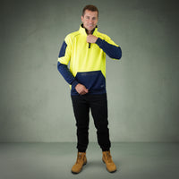Coopers Hi-Vis Waterproof Work Jacket 1/4 Zip - Blizzard Hood C801 (Yellow Navy) – image 9