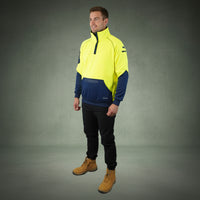 Coopers Hi-Vis Waterproof Work Jacket 1/4 Zip - Blizzard Hood C801 (Yellow Navy) – image 10