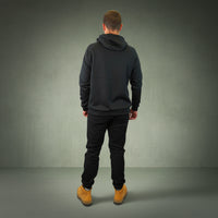 Coopers Waterproof Work Jacket Pullover - Blizzard Hood C901 (Black) – worn on-site