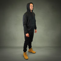 Coopers Waterproof Work Jacket Pullover - Blizzard Hood C901 (Black) – fabric and stitching