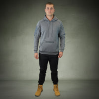 Coopers Waterproof Work Jacket Pullover - Blizzard Hood C901 (Dark Grey) – back view