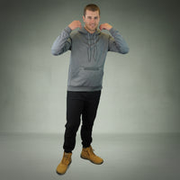 Coopers Waterproof Work Jacket Pullover - Blizzard Hood C901 (Dark Grey) – fabric and stitching