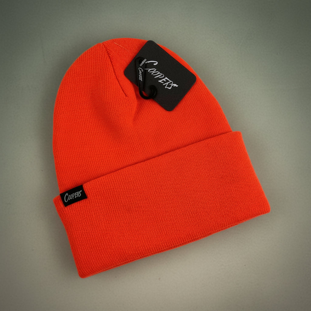 Coopers Hi-Vis Workwear Beanie - Coopers Elite (Orange, Yellow, Navy, Black) – back view