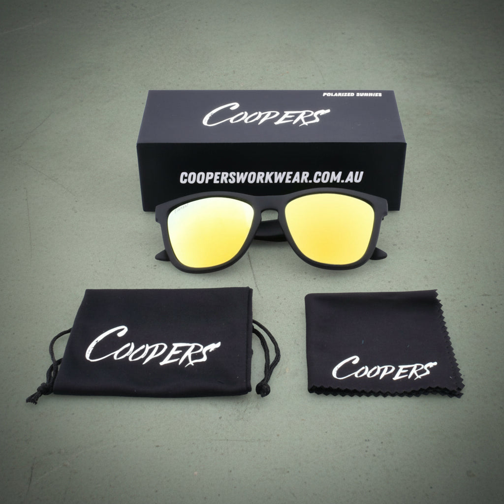 Coopers Polarized Work Sunglasses - Coopers (UV400 Tradie Sunnies) – pocket detail