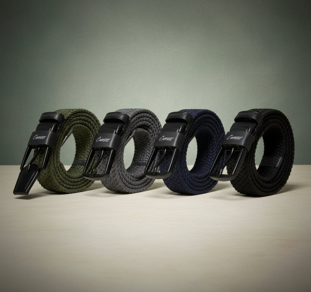 Coopers Stretch Flex+ Workwear Belt - Coopers C401 (Dark Grey) – close-up detail