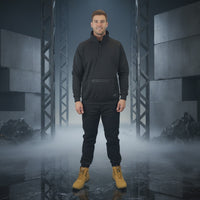 Coopers Waterproof Work Jacket 1/4 Zip - Blizzard Hood C801 (Black)